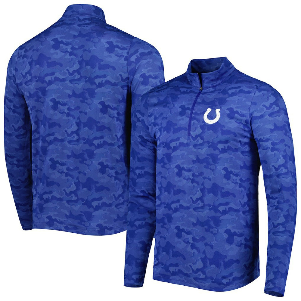 Antigua Brigade Quarter-Zip Sweatshirt - Indianapolis Colts Sweatshirts