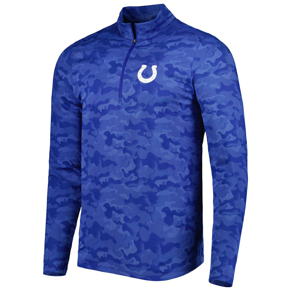 Antigua Brigade Quarter-Zip Sweatshirt - Indianapolis Colts Sweatshirts