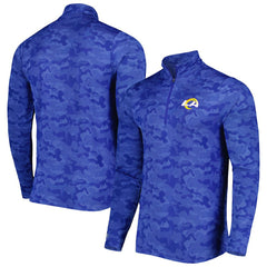 Antigua Brigade Quarter-Zip Sweatshirt - Los Angeles Rams Sweatshirts