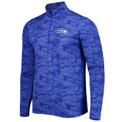Antigua Brigade Throwback Quarter-Zip Top - Seattle Seahawks Tops
