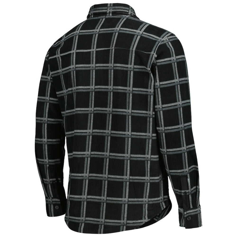 Antigua Industry Flannel Button-Up Shirt Jacket - Las Vegas Raiders Jackets