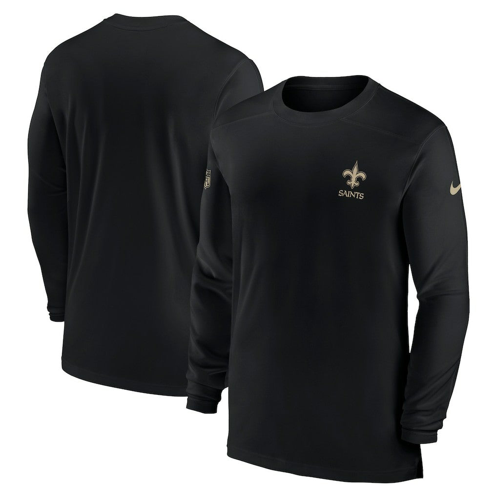 Sideline Coach Performance Long Sleeve T-Shirt - New Orleans Saints T-shirts