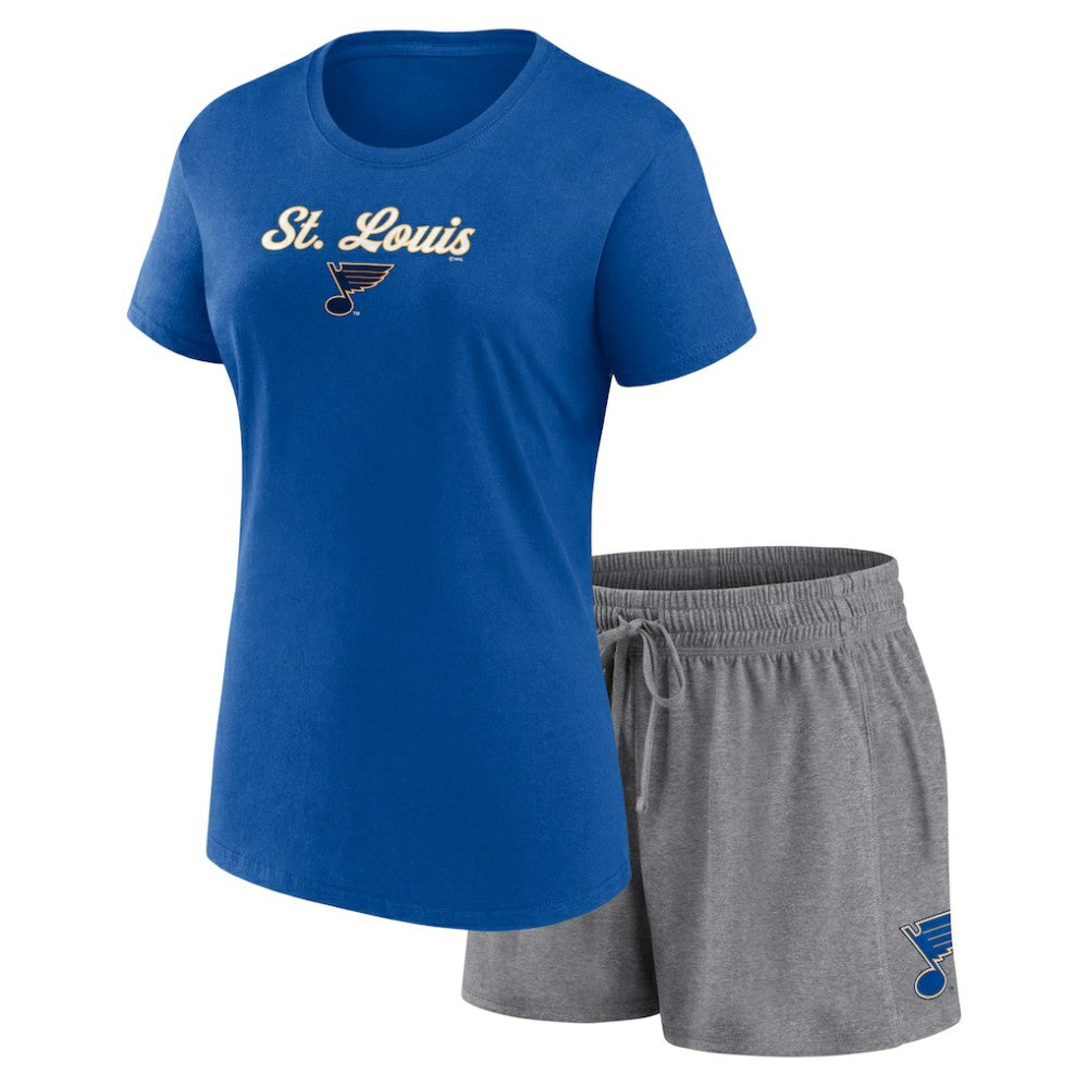 NHL St. Louis Blues Fanatics Women's Script T-Shirt & Shorts Set