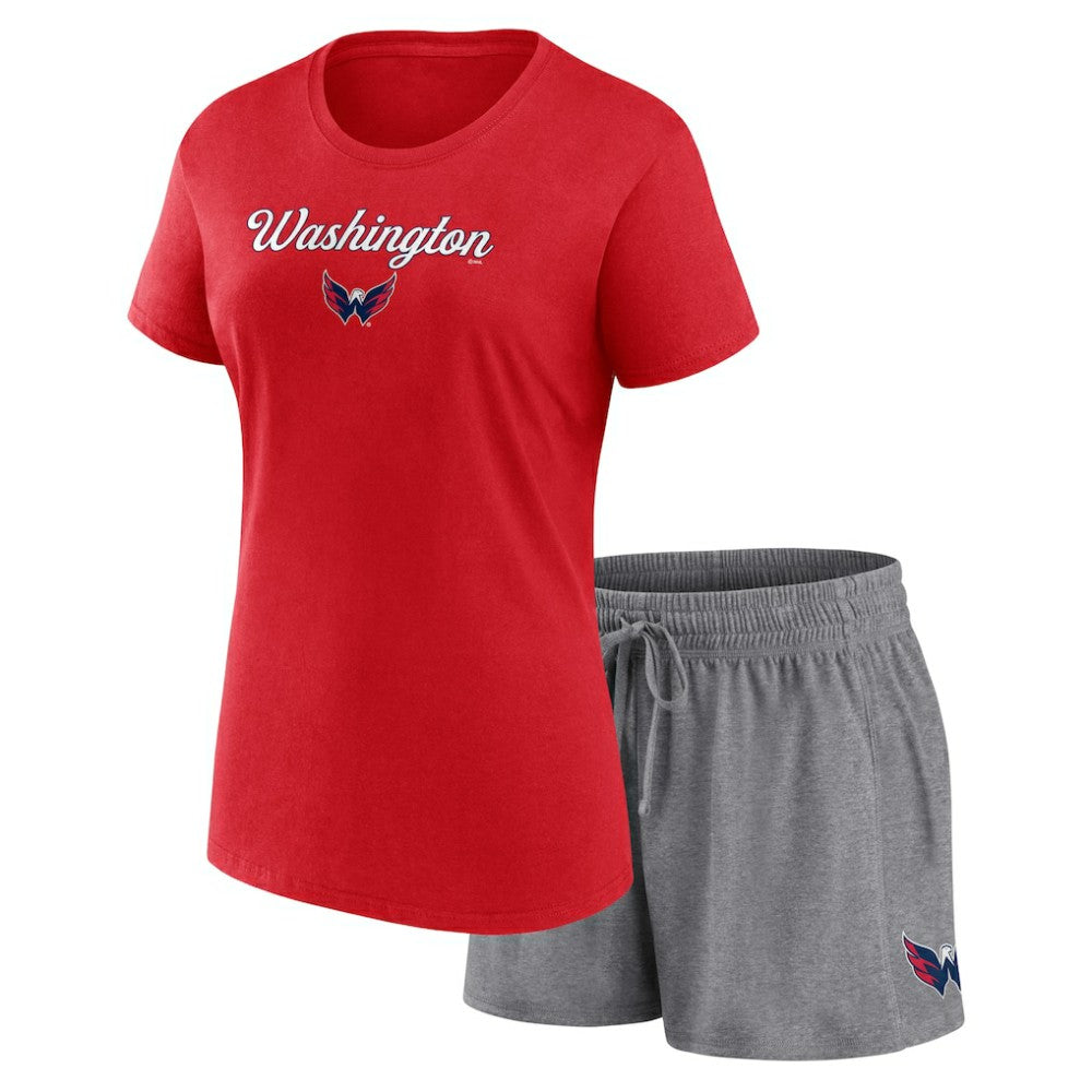 NHL Washington Capitals Fanatics Women's Script T-Shirt & Shorts Set