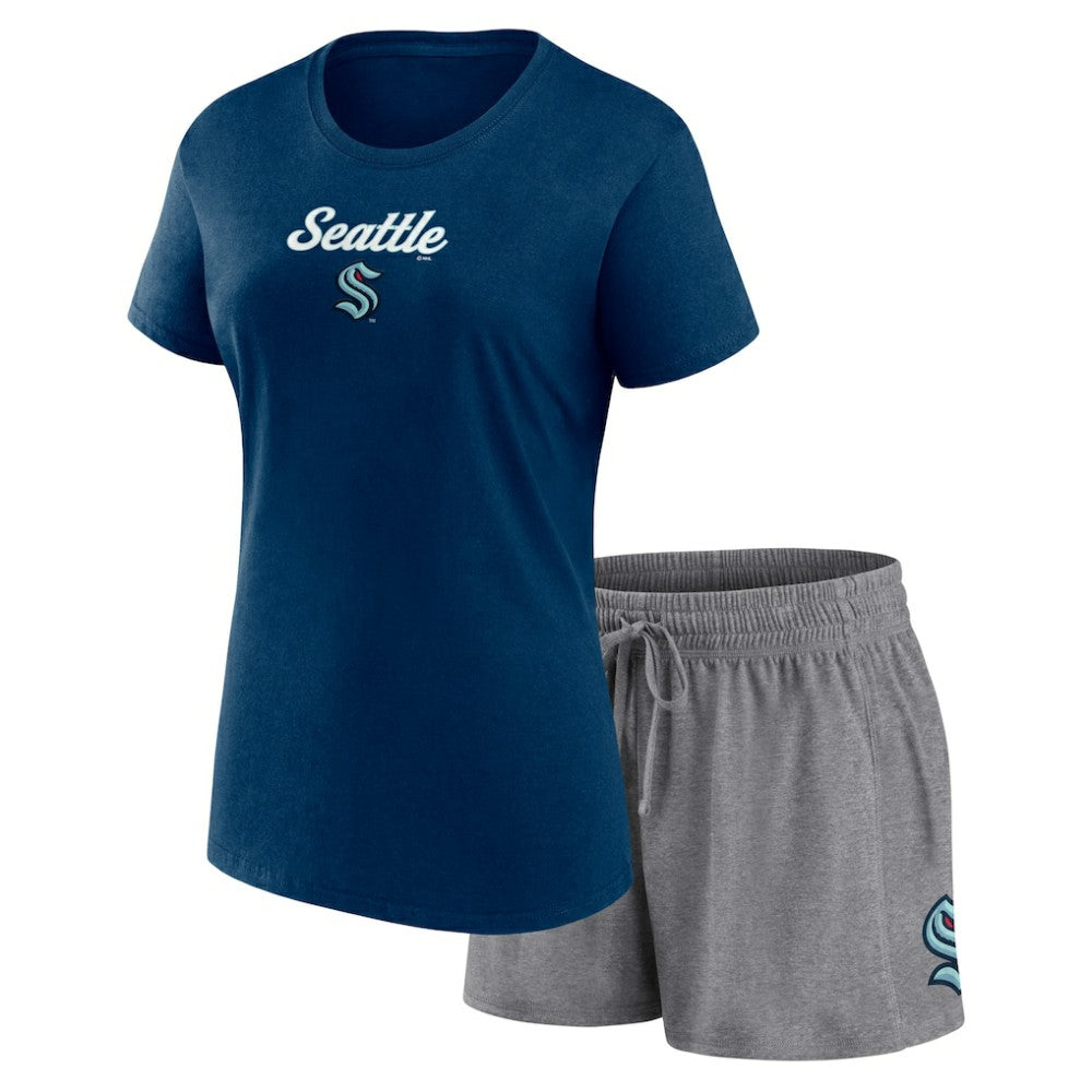 NHL Seattle Kraken Fanatics Women's Script T-Shirt & Shorts Set