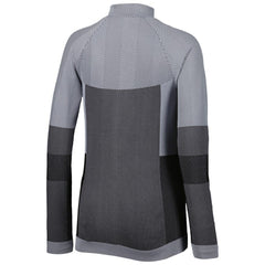 Charcoal Atlanta Braves Levelwear Women's Verse Asymmetrical Raglan Tri-Blend Quarter-Zip Jacket