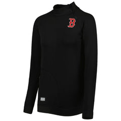 Black Boston Red Sox Levelwear Women's Verse Asymmetrical Raglan Tri-Blend Quarter-Zip Jacket
