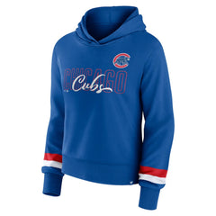 Royal Chicago Cubs Fanatics Women's Over Under Pullover Hoodie