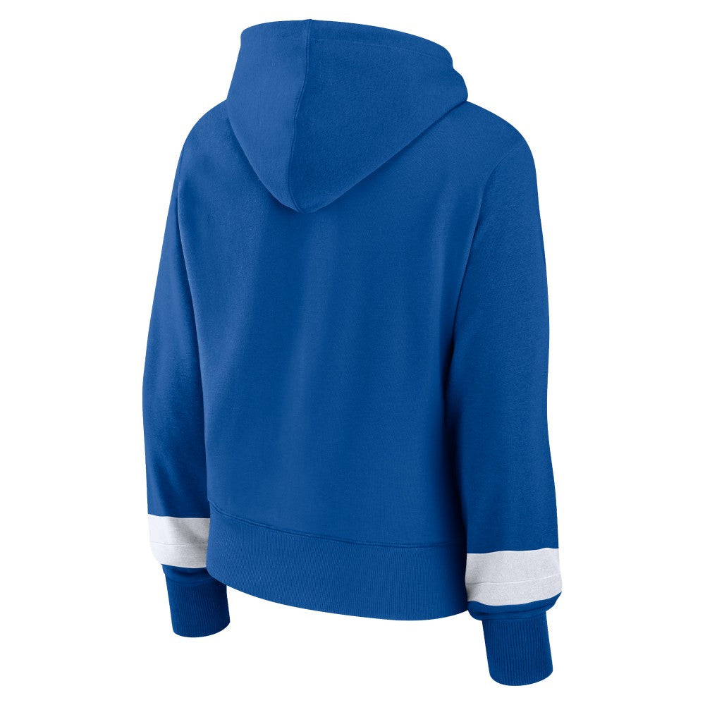 Royal Los Angeles Dodgers Fanatics Women's Over Under Pullover Hoodie