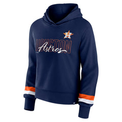 Navy Houston Astros Fanatics Women's Over Under Pullover Hoodie
