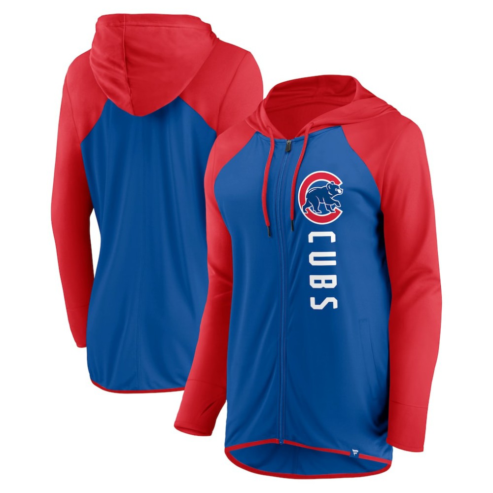 Royal/Red Chicago Cubs Fanatics Women's Forever Fan Full-Zip Hoodie Jacket