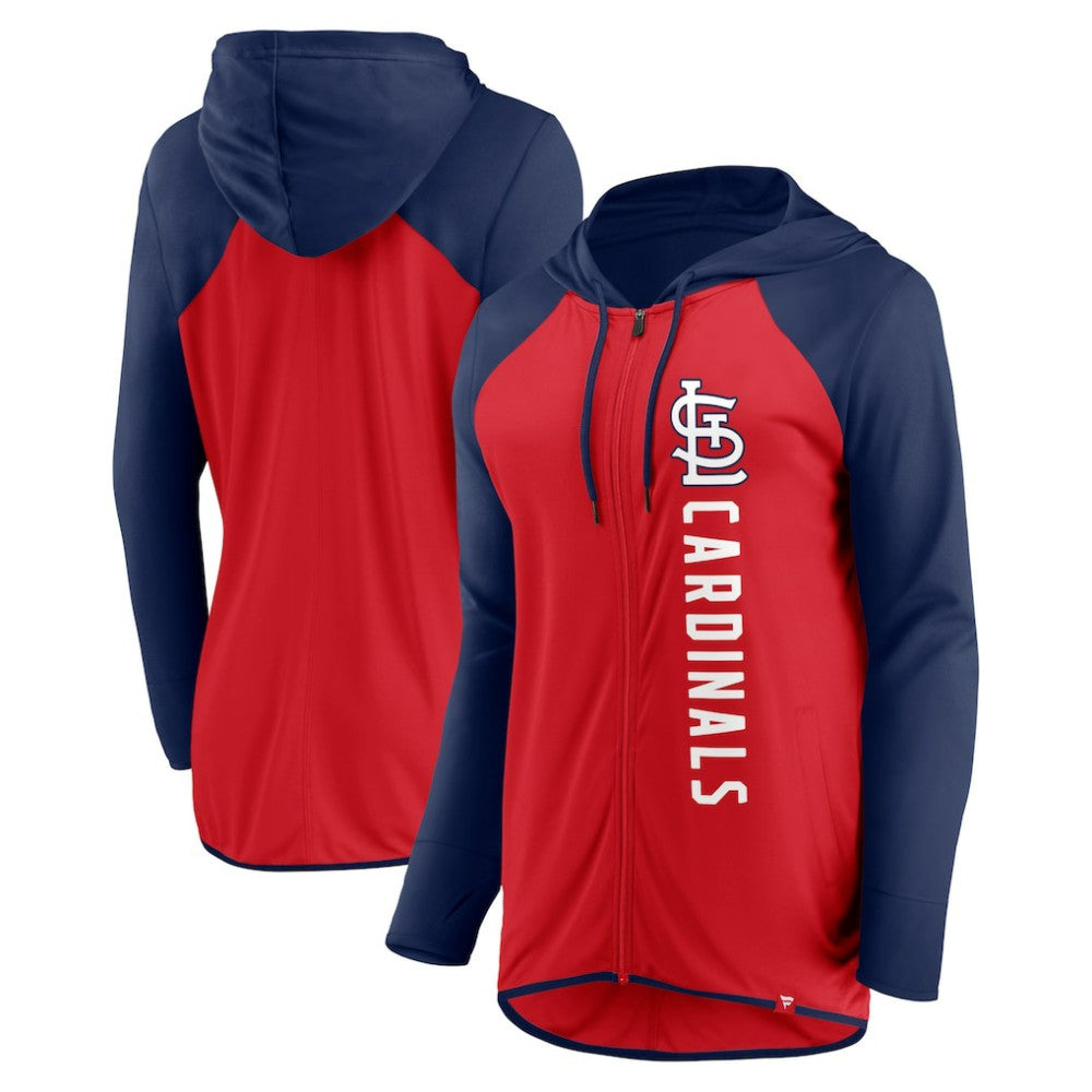 Red/Navy St. Louis Cardinals Fanatics Women's Forever Fan Full-Zip Hoodie Jacket