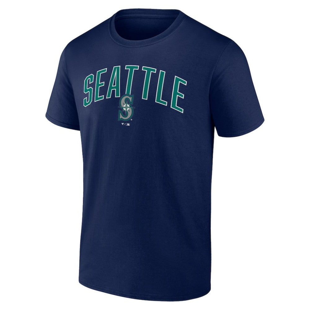 Navy/Heather Gray Seattle Mariners Fanatics Arch T-Shirt & Shorts Combo Set