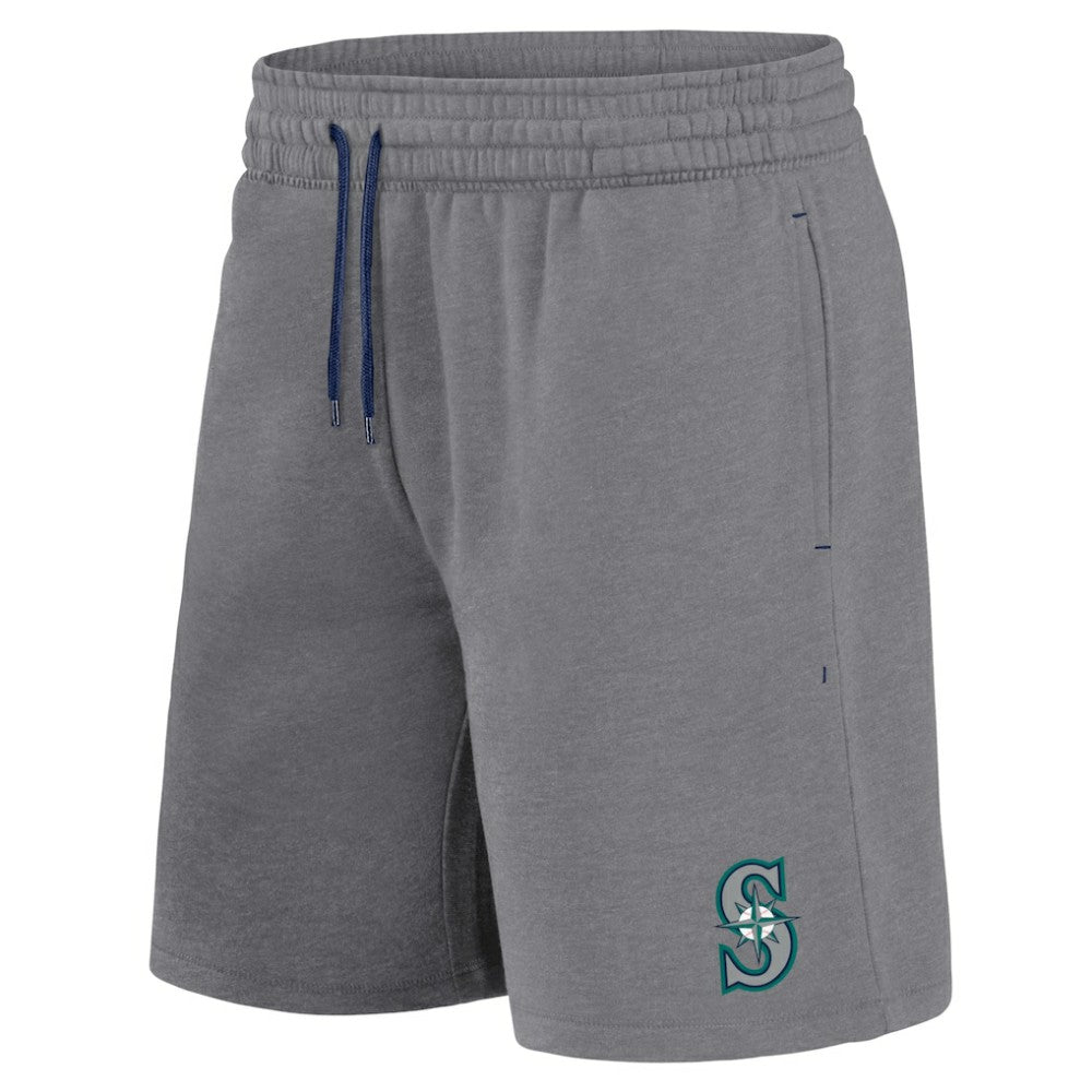 Navy/Heather Gray Seattle Mariners Fanatics Arch T-Shirt & Shorts Combo Set