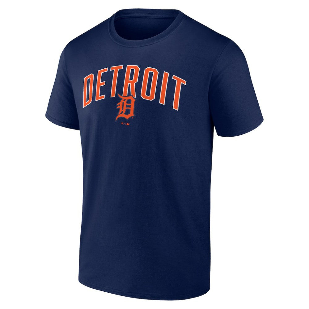 Navy/Heather Gray Detroit Tigers Fanatics Arch T-Shirt & Shorts Combo Set
