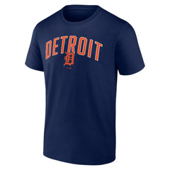 Navy/Heather Gray Detroit Tigers Fanatics Arch T-Shirt & Shorts Combo Set