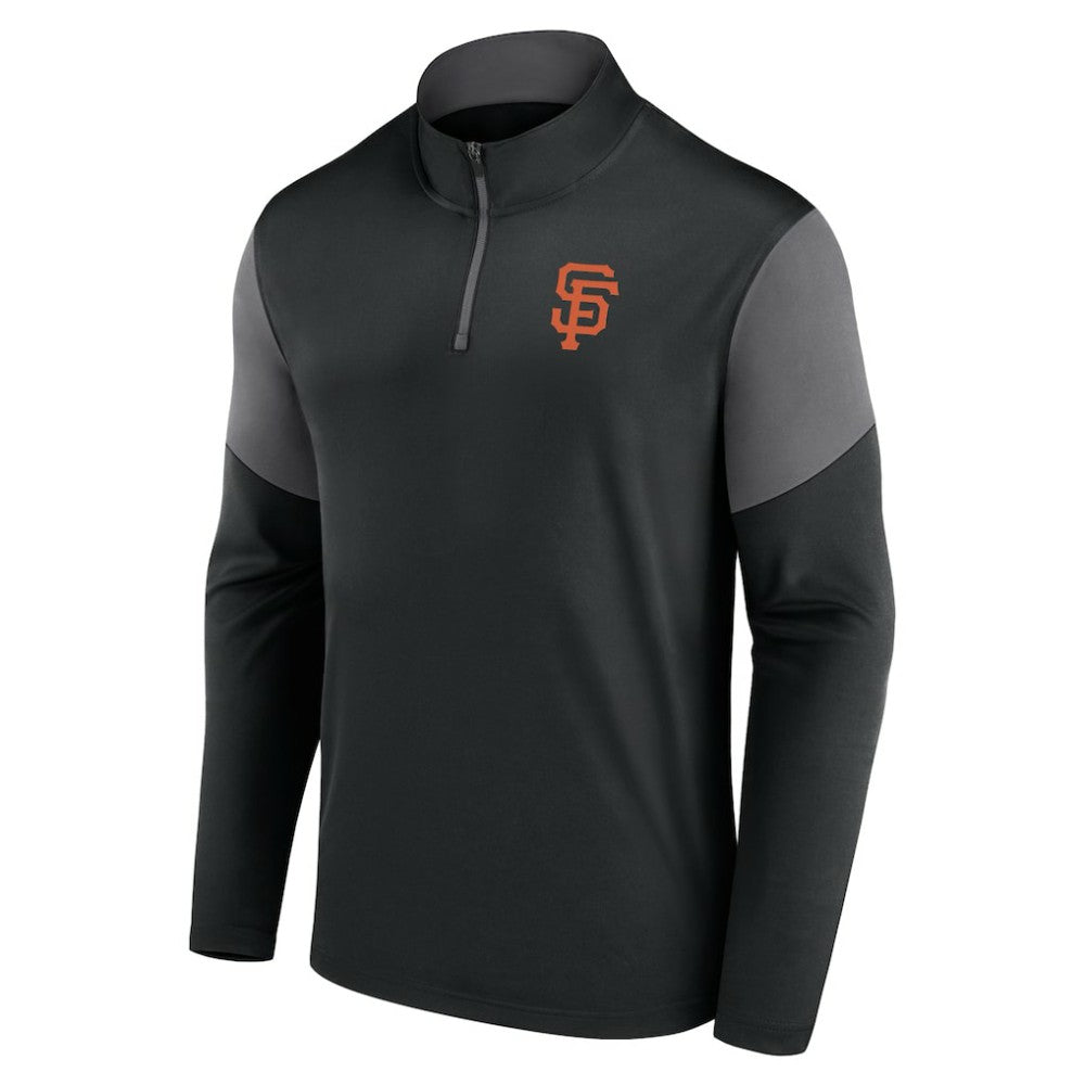 Black San Francisco Giants Fanatics Logo Quarter-Zip Top