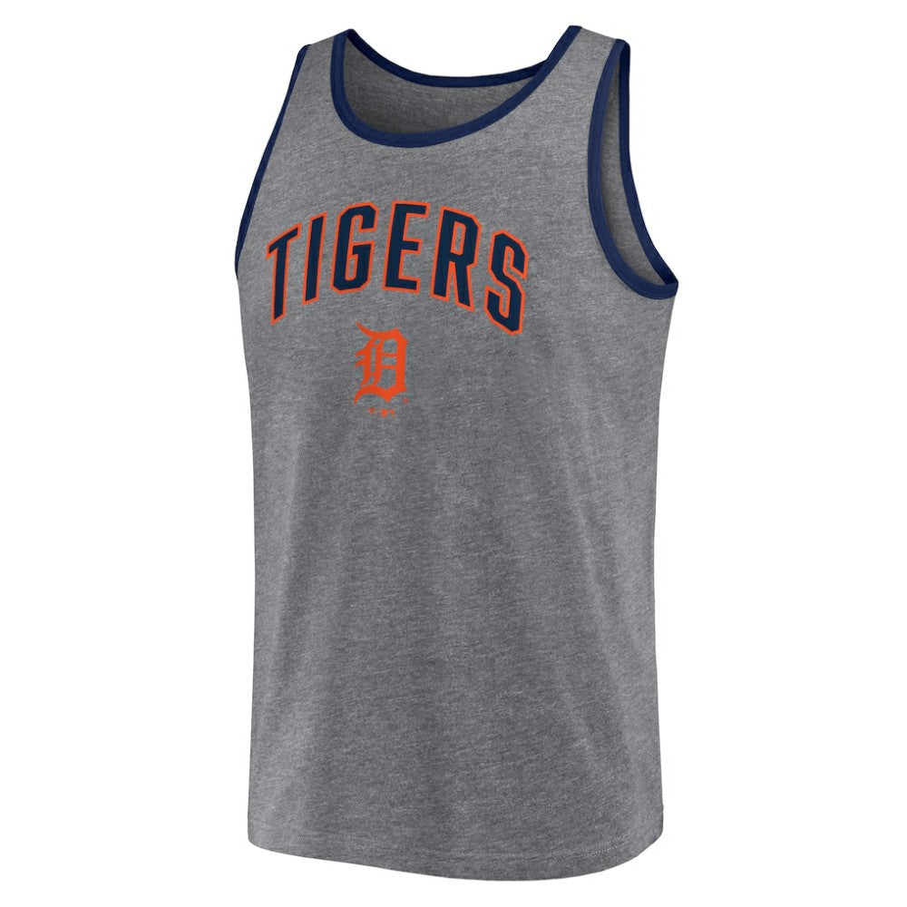 Heather Gray Detroit Tigers Fanatics Primary Tank Top