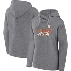 Heather Gray Houston Astros Fanatics Women's Script Favorite Lightweight Pullover Hoodie