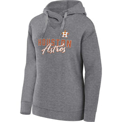 Heather Gray Houston Astros Fanatics Women's Script Favorite Lightweight Pullover Hoodie