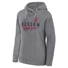 Heather Gray Boston Red Sox Fanatics Women's Script Favorite Lightweight Pullover Hoodie