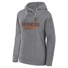 Heather Gray San Francisco Giants Fanatics Women's Script Favorite Lightweight Pullover Hoodie