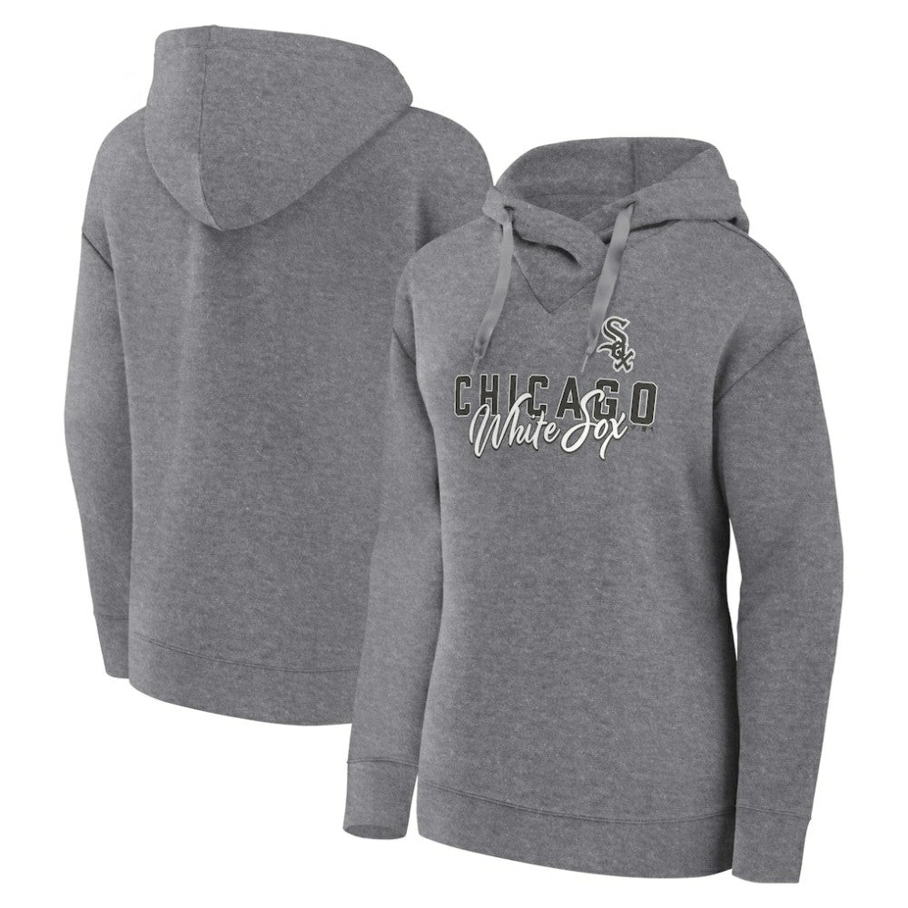 Heather Gray Chicago White Sox Fanatics Women's Script Favorite Lightweight Pullover Hoodie
