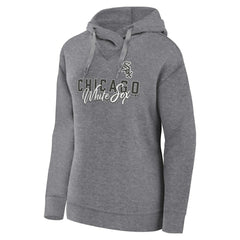 Heather Gray Chicago White Sox Fanatics Women's Script Favorite Lightweight Pullover Hoodie