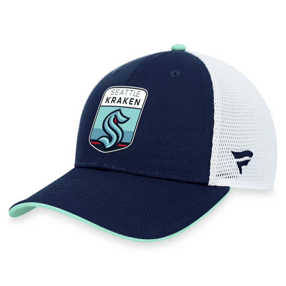 NHL Seattle Kraken Fanatics 2023 NHL Draft On Stage Trucker Adjustable Hat