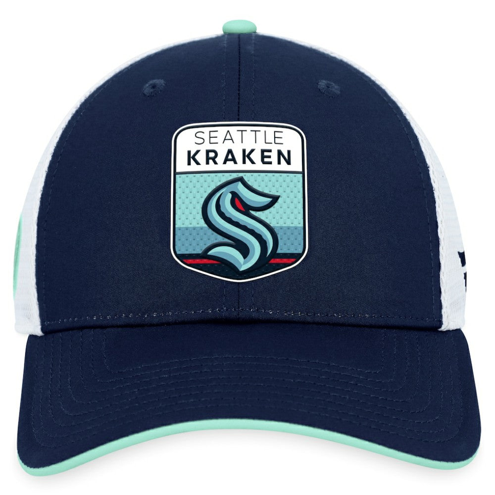 NHL Seattle Kraken Fanatics 2023 NHL Draft On Stage Trucker Adjustable Hat