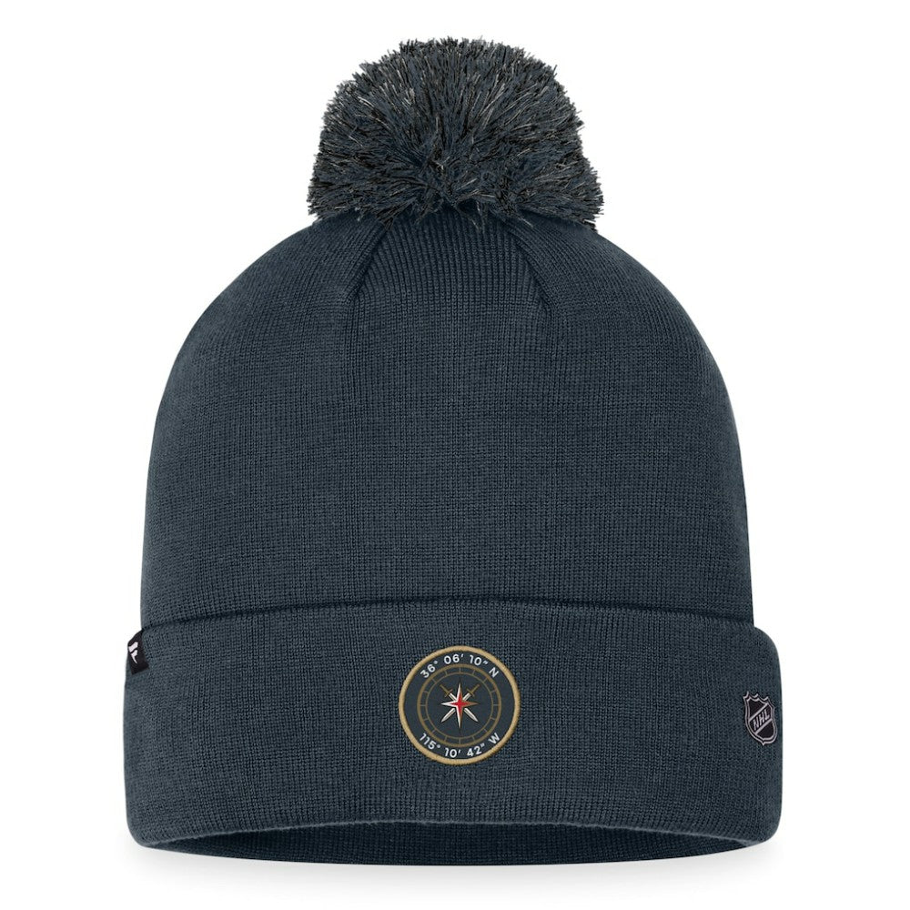 NHL Vegas Golden Knights Fanatics 2023 NHL Draft Cuffed Knit Hat with Pom