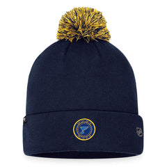 NHL St. Louis Blues Fanatics 2023 NHL Draft Cuffed Knit Hat with Pom