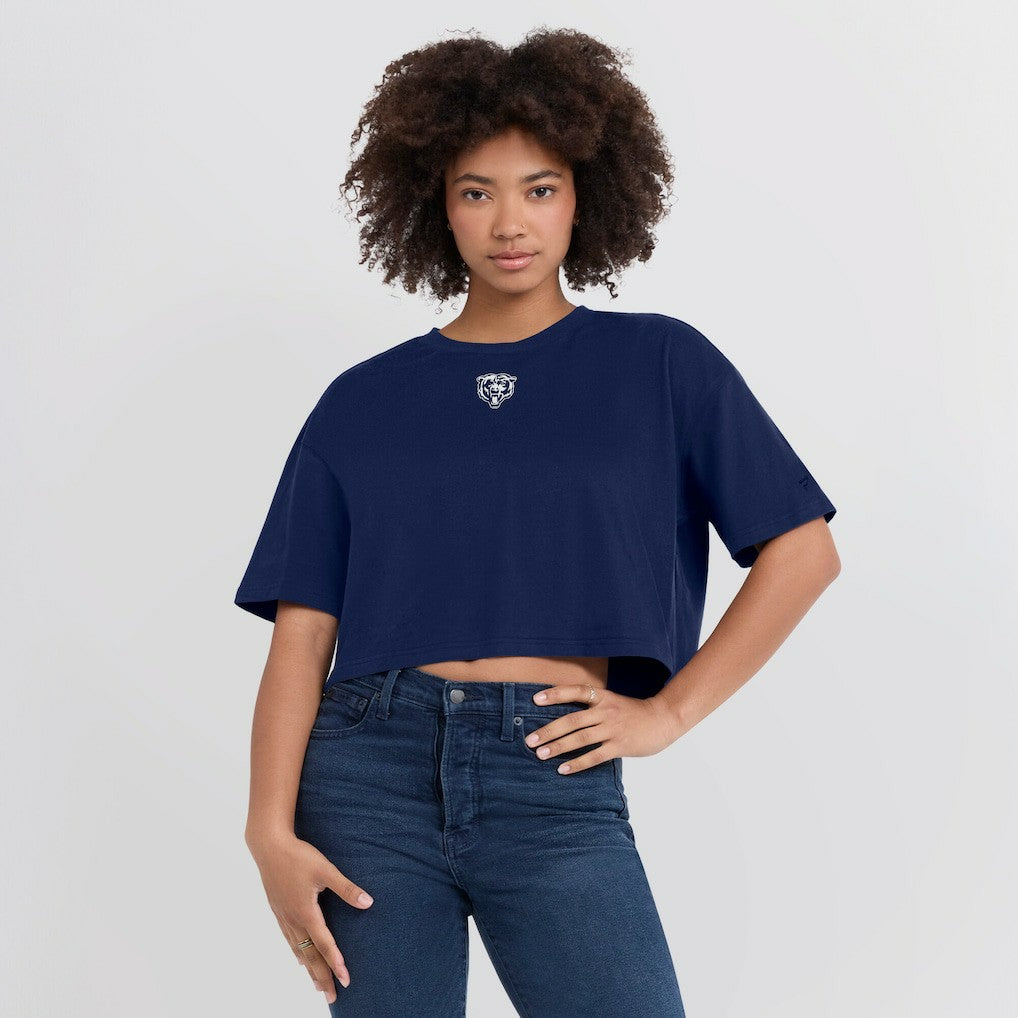 Women's Elements Super Soft Boxy Cropped T-Shirt - Chicago Bears T-shirts