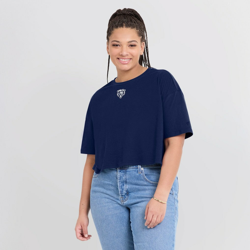 Women's Elements Super Soft Boxy Cropped T-Shirt - Chicago Bears T-shirts