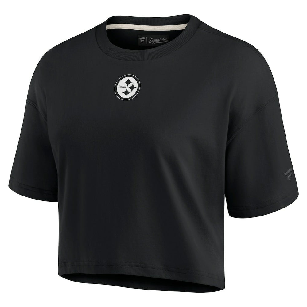 Women's Elements Super Soft Boxy Cropped T-Shirt - Pittsburgh Steelers T-shirts
