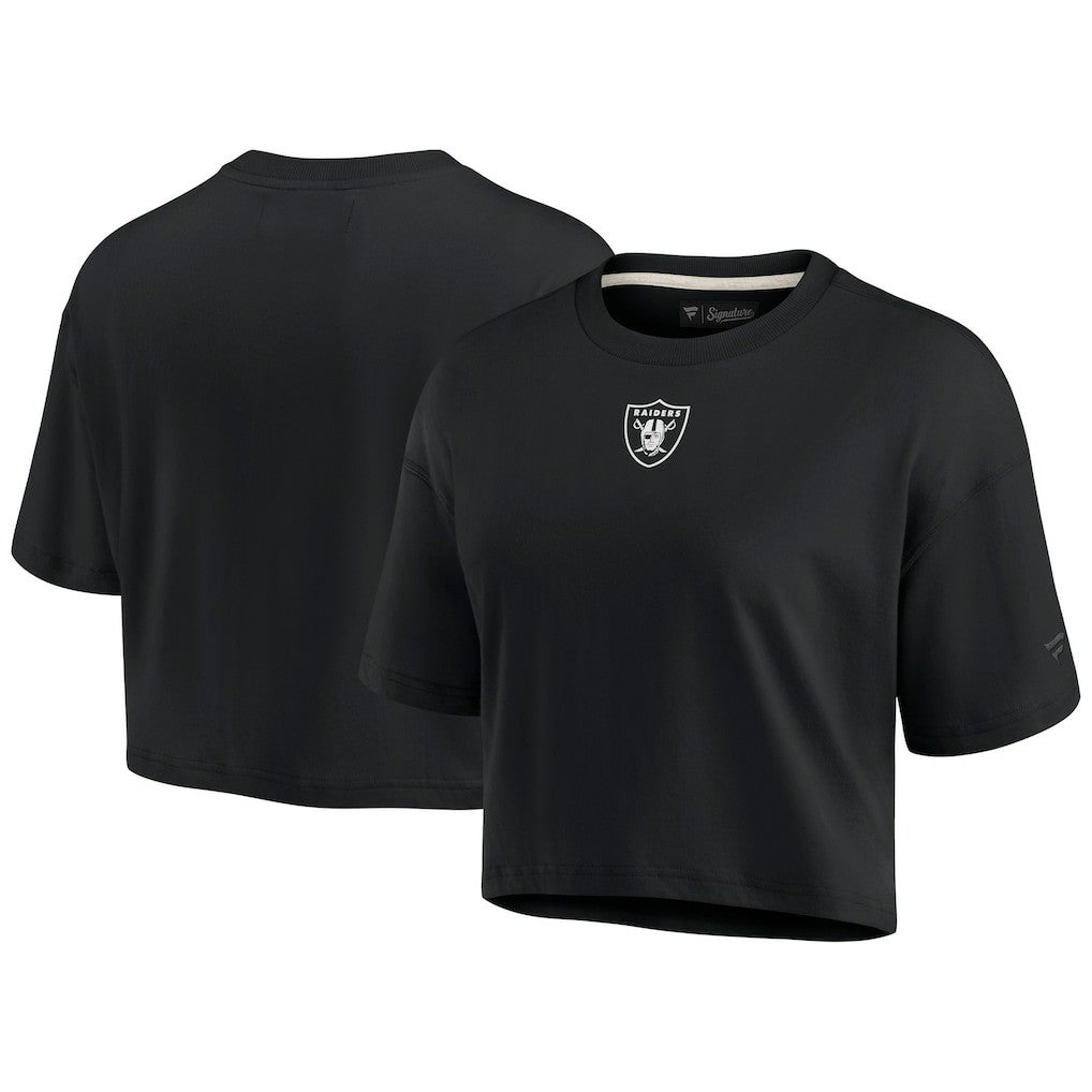 Women's Elements Super Soft Boxy Cropped T-Shirt - Las Vegas Raiders T-shirts