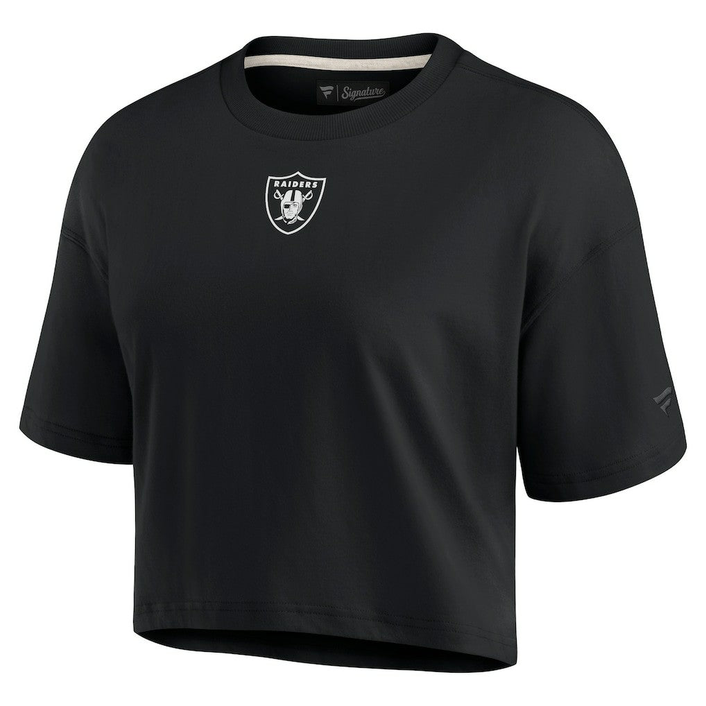 Women's Elements Super Soft Boxy Cropped T-Shirt - Las Vegas Raiders T-shirts