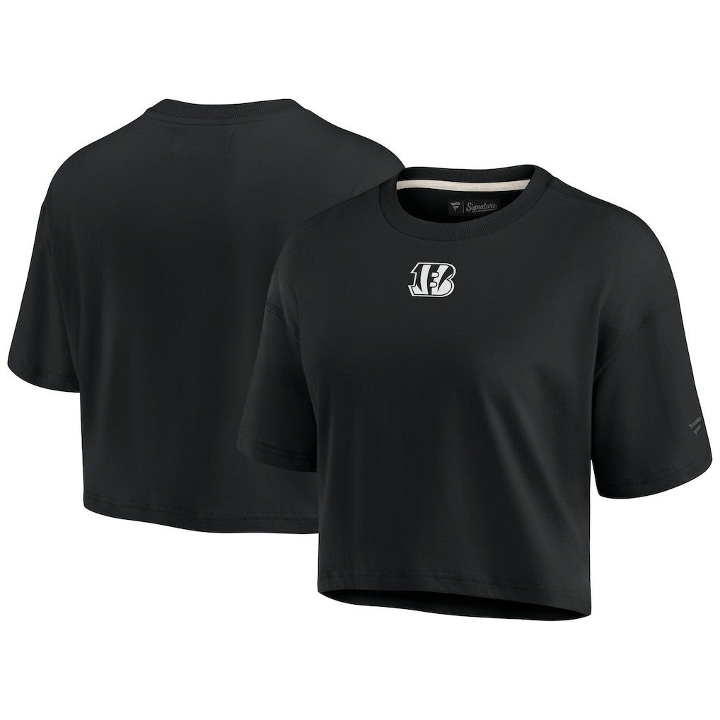 Women's Elements Super Soft Boxy Cropped T-Shirt - Cincinnati Bengals T-shirts