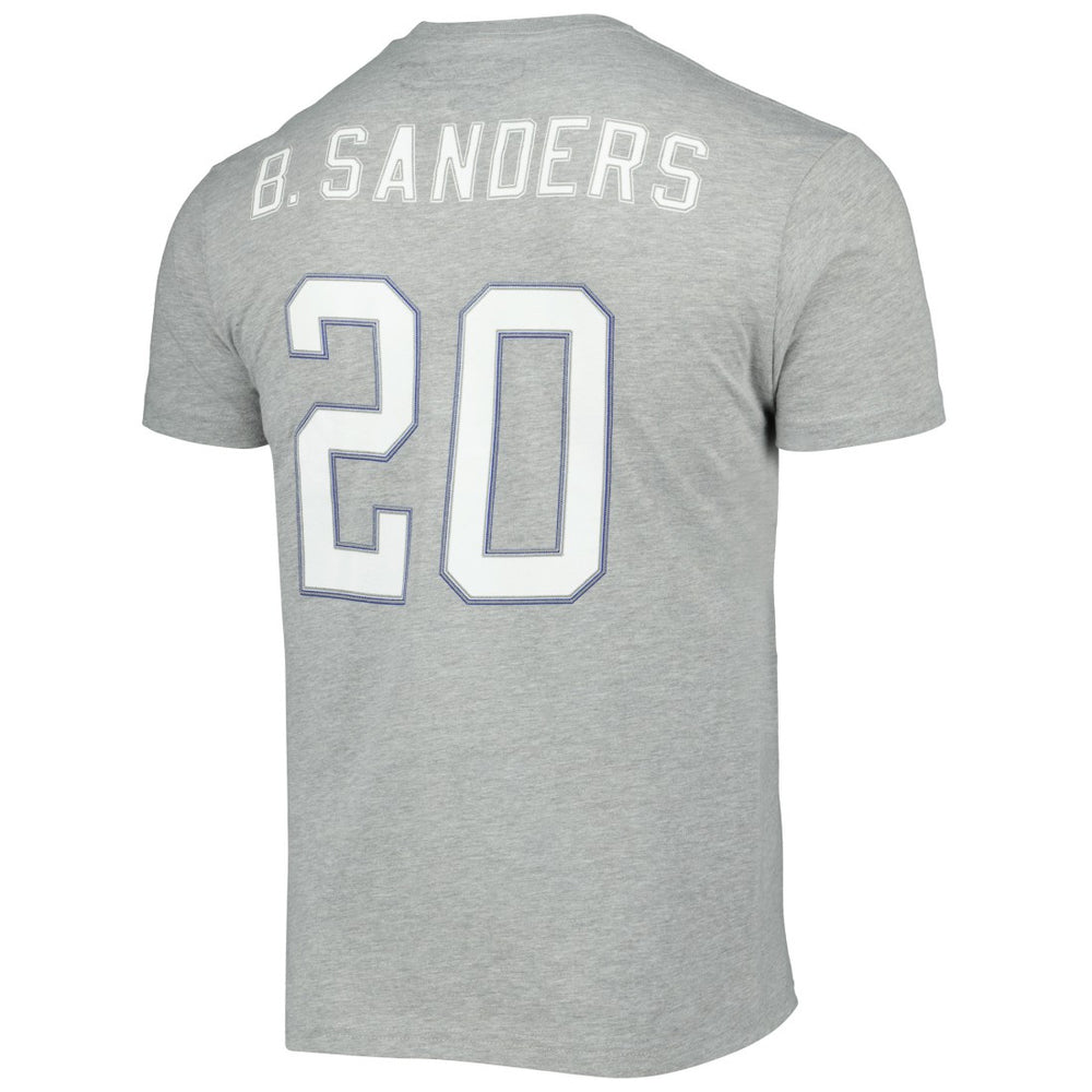 Barry Sanders  Retired Player Logo Name & Number T-Shirt - Detroit Lions T-shirts