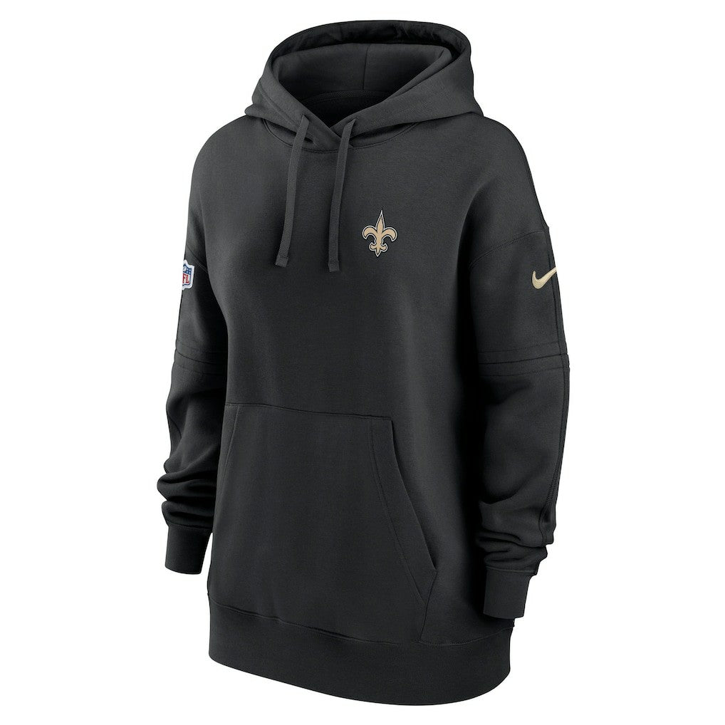 Women's 2023 Sideline Club Fleece Pullover Hoodie - New Orleans Saints Hoodies