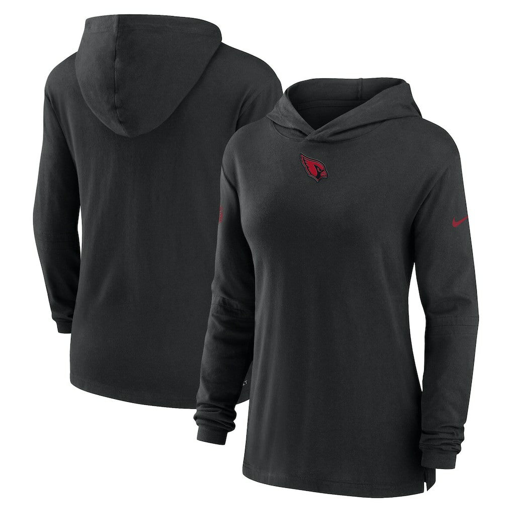 Women's Sideline Performance Long Sleeve Hoodie T-Shirt - Arizona Cardinals Hoodies