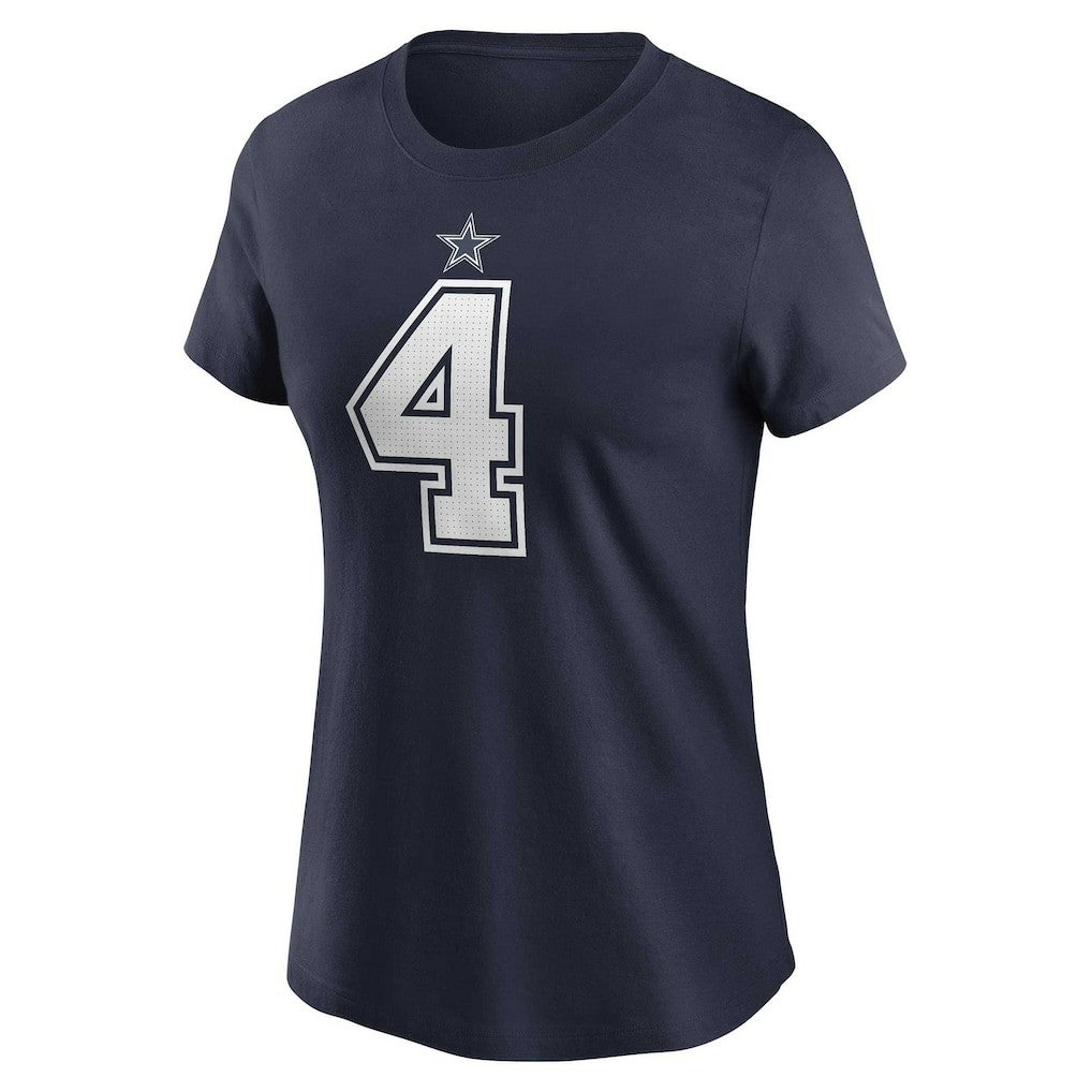 Dak Prescott  Women's Player Name & Number T-Shirt - Dallas Cowboys T-shirts