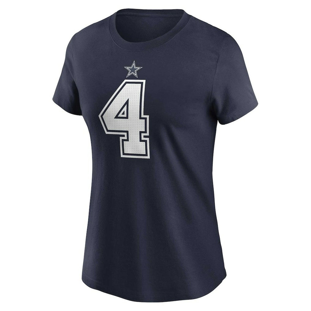 Dak Prescott  Women's Player Name & Number T-Shirt - Dallas Cowboys T-shirts