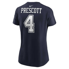 Dak Prescott  Women's Player Name & Number T-Shirt - Dallas Cowboys T-shirts