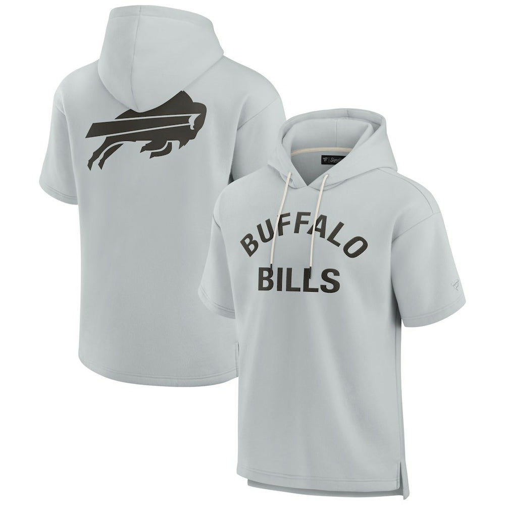 Unisex Elements Super Soft Fleece Short Sleeve Pullover Hoodie - Buffalo Bills Hoodies