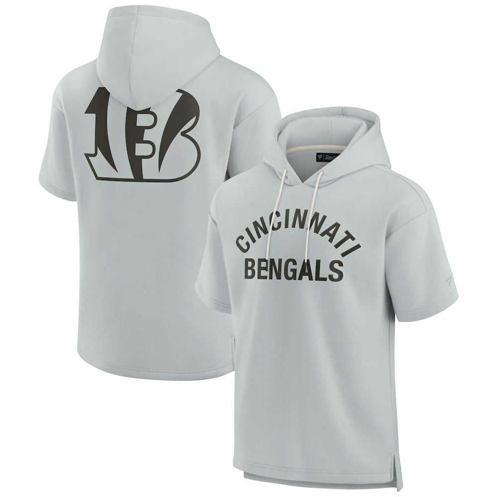 Unisex Elements Super Soft Fleece Short Sleeve Pullover Hoodie - Cincinnati Bengals Hoodies