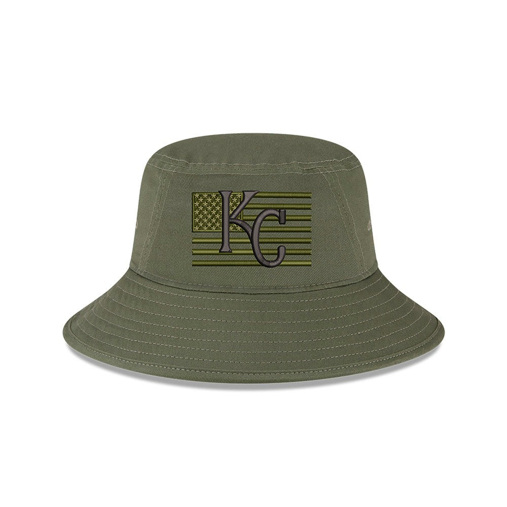 Green Kansas City Royals New Era 2023 Armed Forces Day Bucket Hat