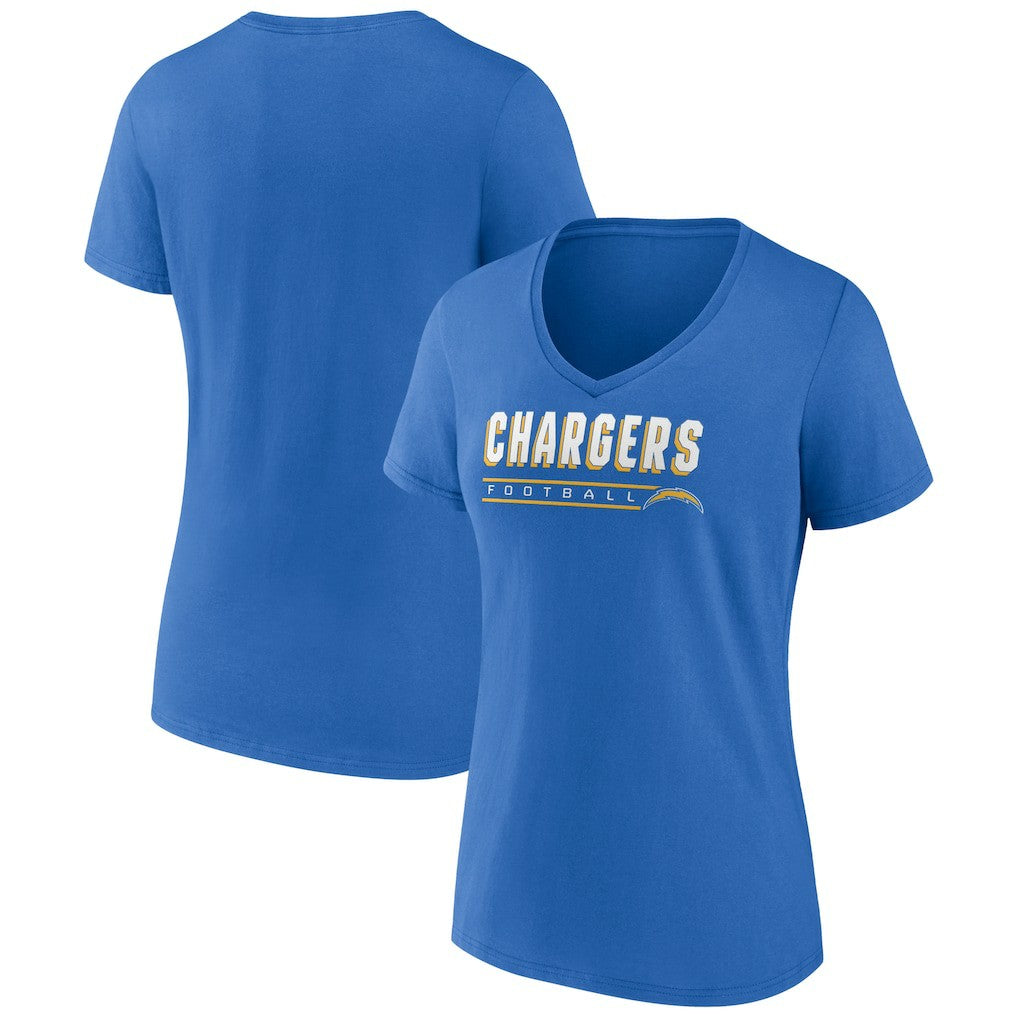 Women's Primary Play V-Neck T-Shirt - Los Angeles Chargers T-shirts