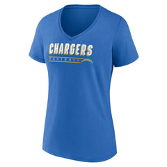 Women's Primary Play V-Neck T-Shirt - Los Angeles Chargers T-shirts