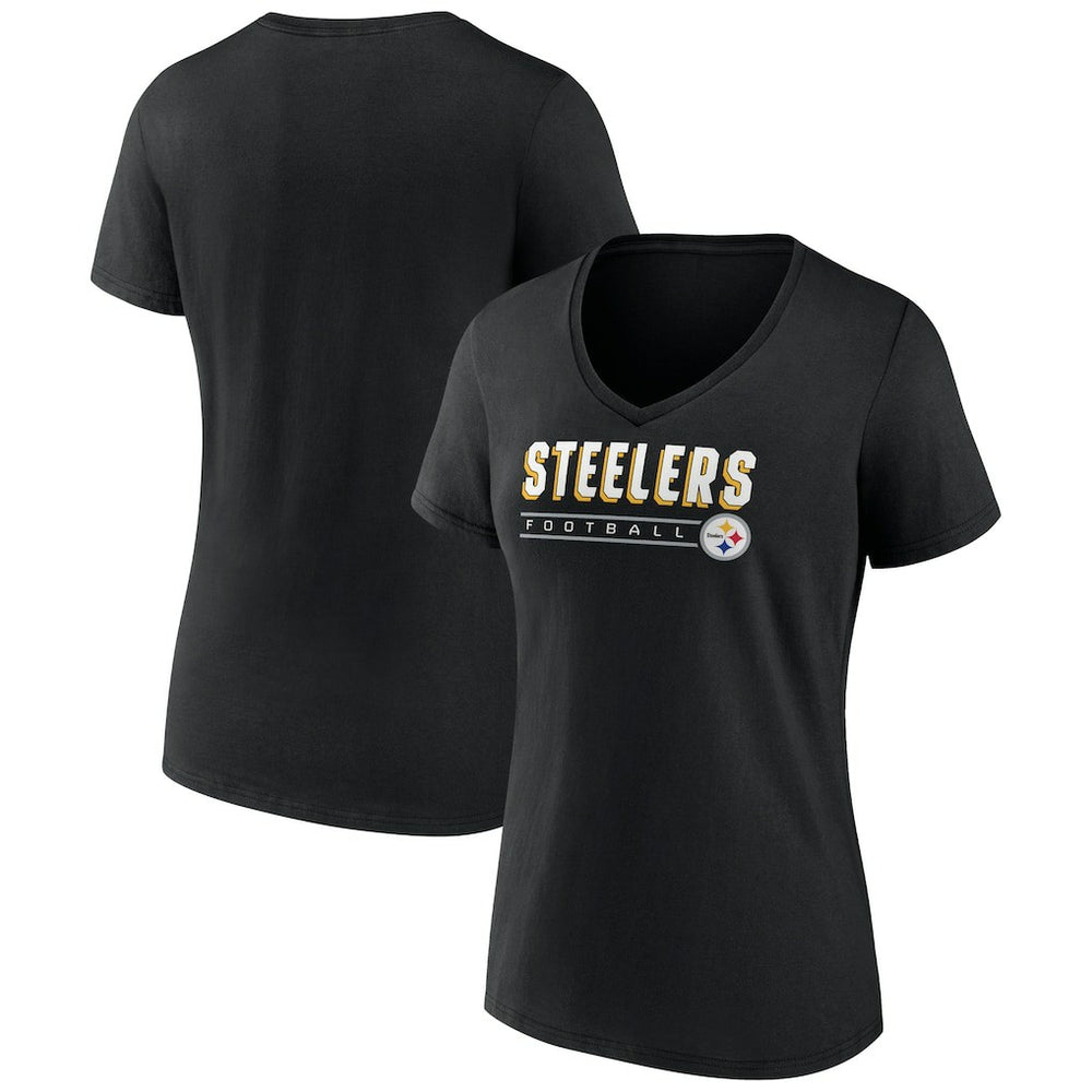 Women's Primary Play V-Neck T-Shirt - Pittsburgh Steelers T-shirts